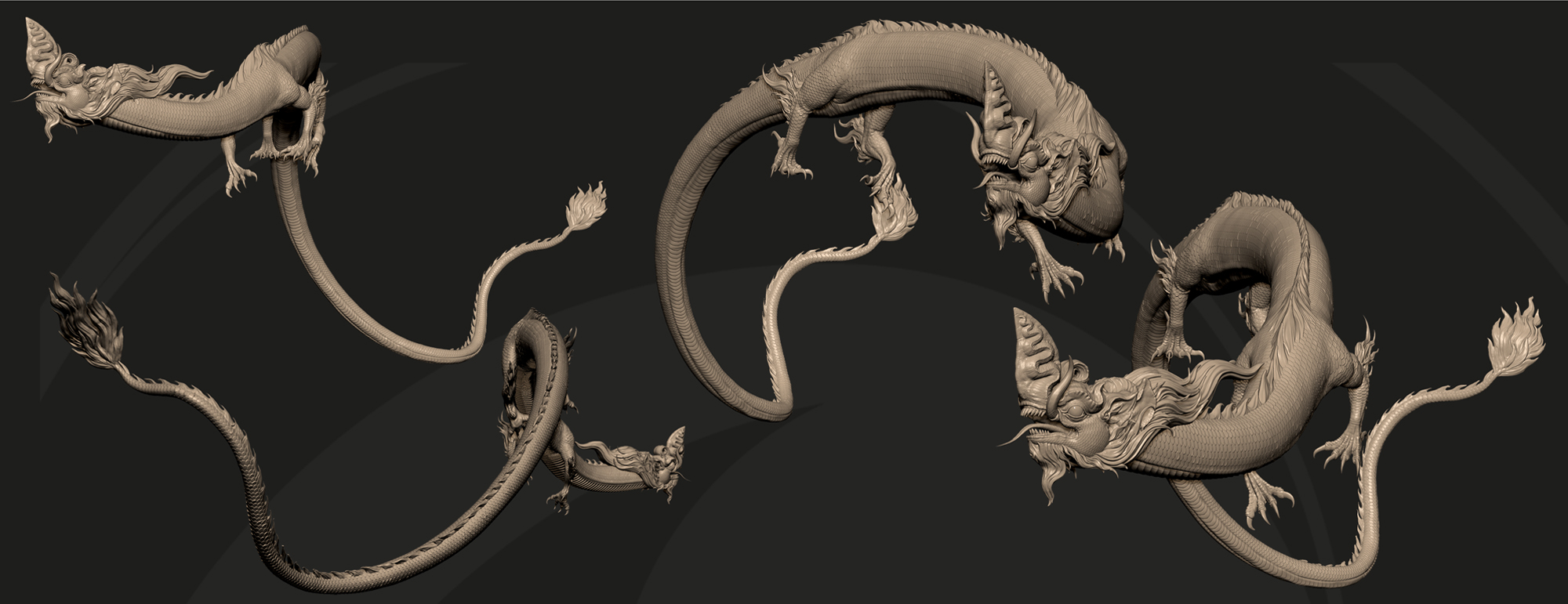 Chinese Dragon model for 3D printing - ZBrushCentral